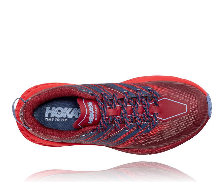 Chaussure Trail Hoka One One Speedgoat 4 Femme - Rouge - XKF-067581